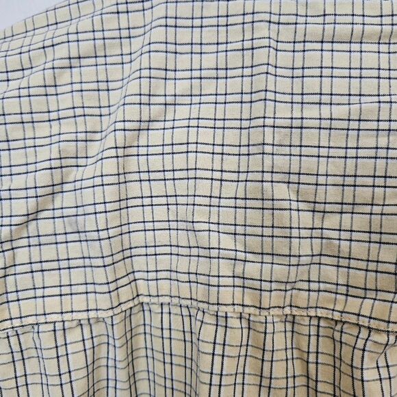 Wrangler Shirt Button Down Light Yellow Plaid Short Sleeve Wrinkle Resist Casual - Picture 7 of 11